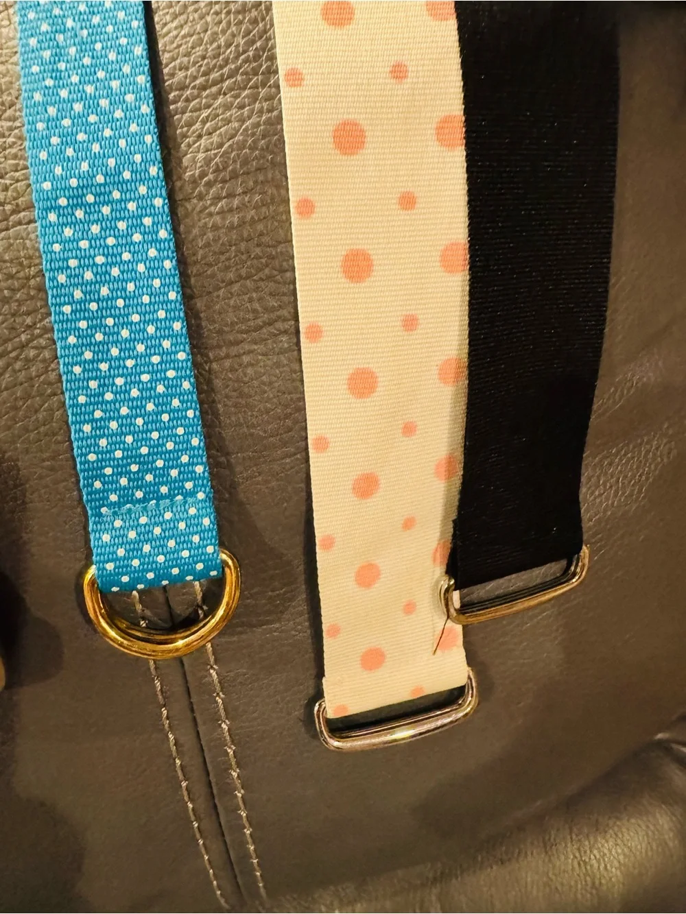 11 Polka Dot and Solid RibbonBelts Vintage - Multicolor